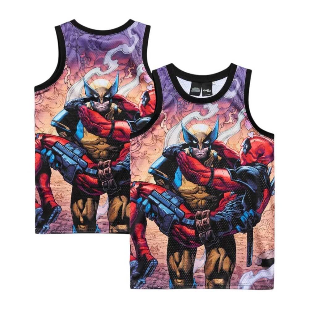 Deadpool & Wolverine Chalk Line Besties Venice Jersey MSRP $100 Men's
